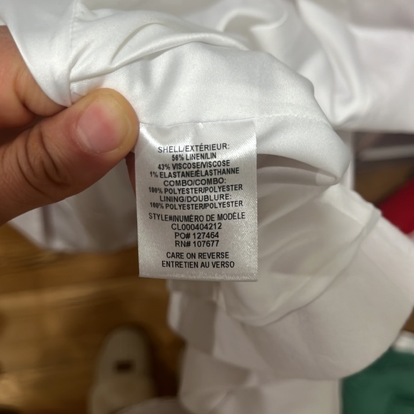 Alice & Olivia White Linen Blazer - Picture 4 of 7